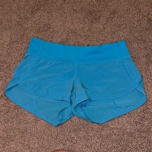LULULEMON BLUE SPEED UP SHORTS